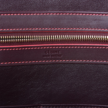 Celine Smooth Calfskin Small Tassel Cabas Phantom Burgundy Pink 7 of 14