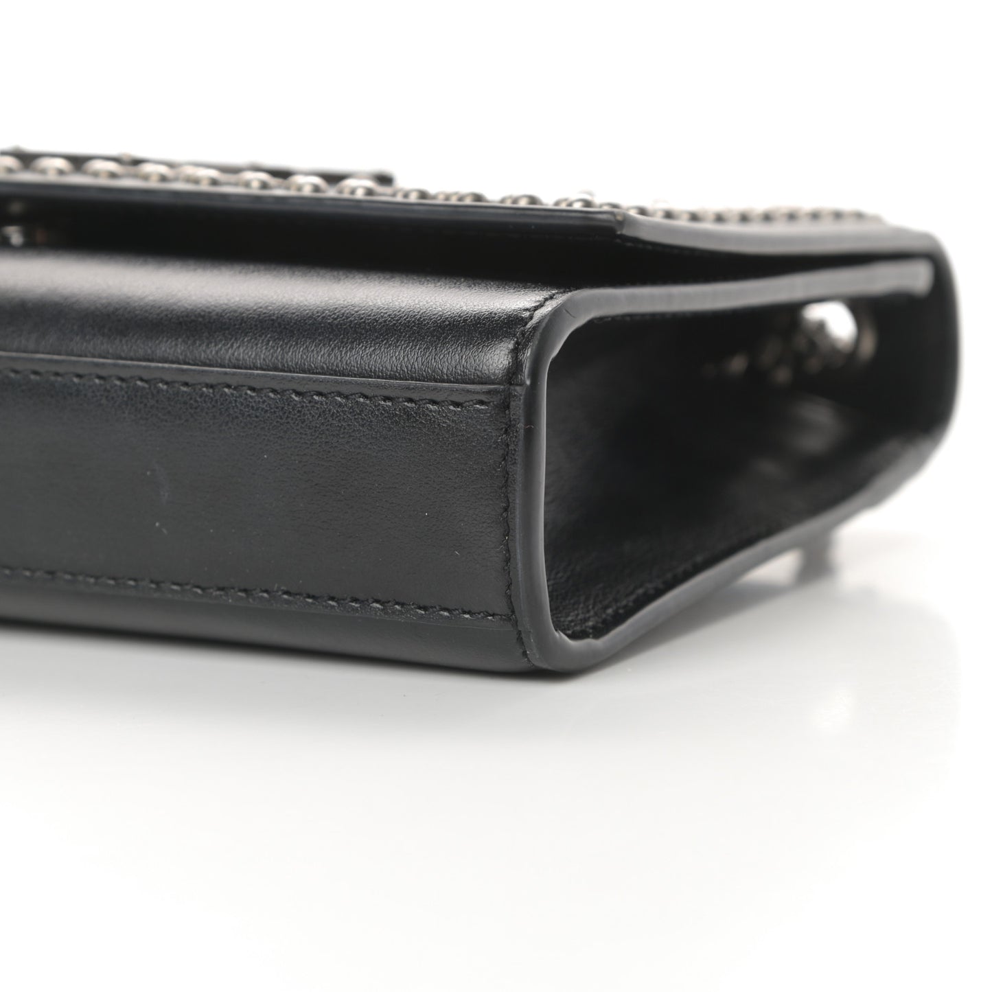 Calfskin Studded Kate Satchel Black