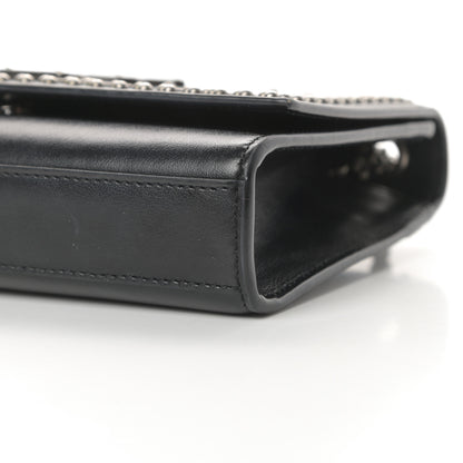 Saint Laurent Calfskin Studded Kate Satchel Black 10 of 15