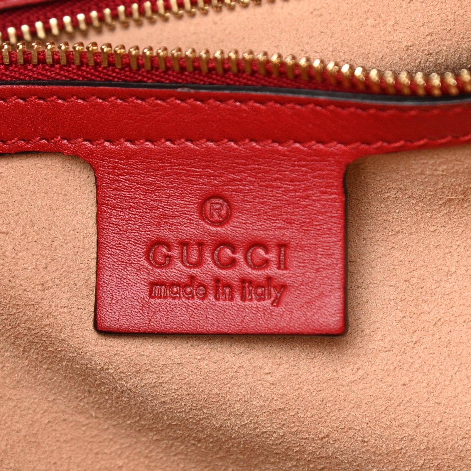 Gucci Apollo Calfskin GG Dadini Embroidered Chain Hobo Hibiscus Red 6 of 14