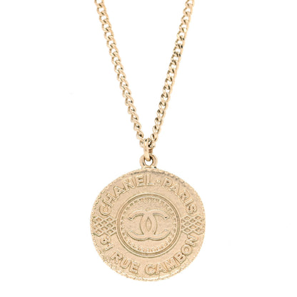 Chanel Medallion CC Rue Cambon Chain Necklace Gold 4 of 7