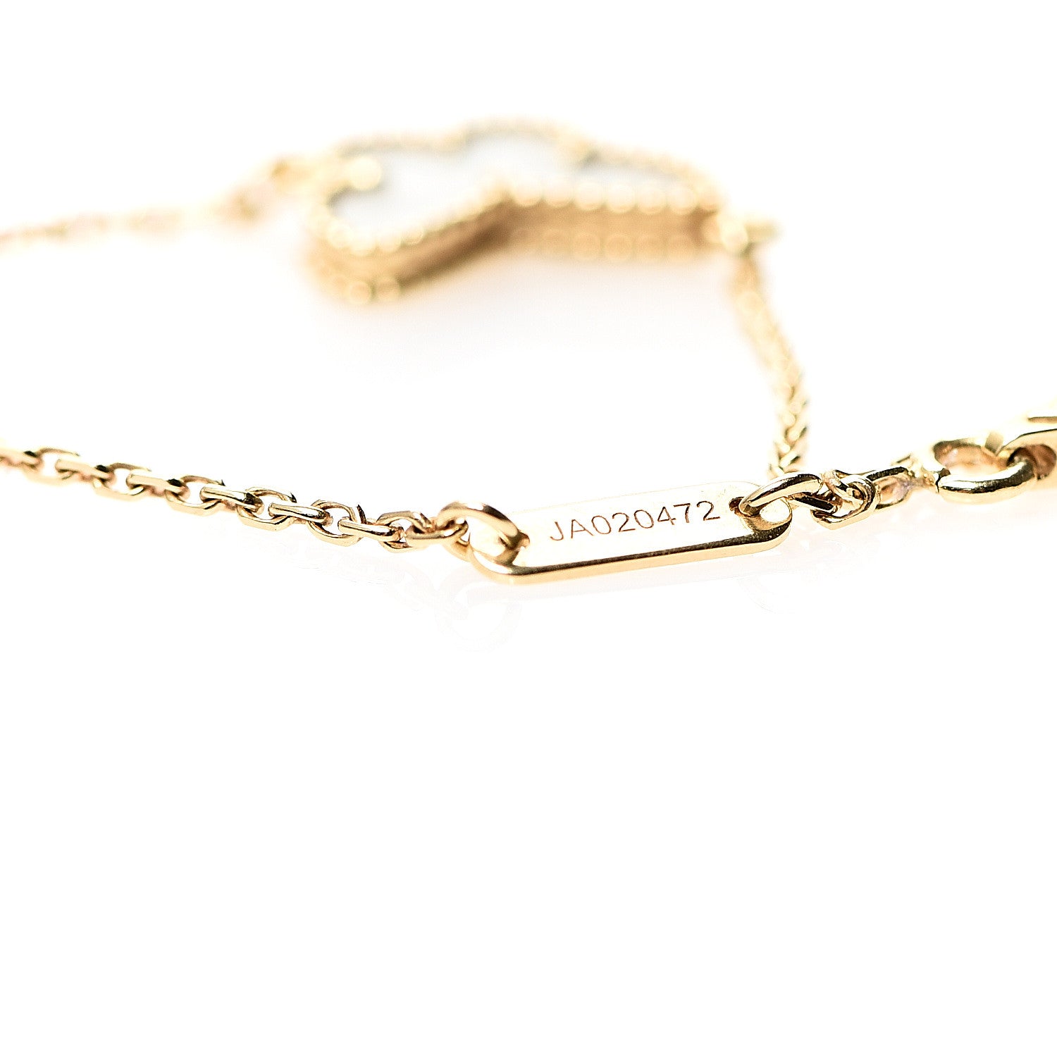 Van Cleef & Arpels 18K Yellow Gold Mother of Pearl Sweet Alhambra Butterfly Bracelet 5 of 7