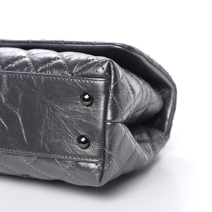 Chanel Metallic Aged Calfskin Quilted Mini Coco Handle Flap Charcoal 9 of 10