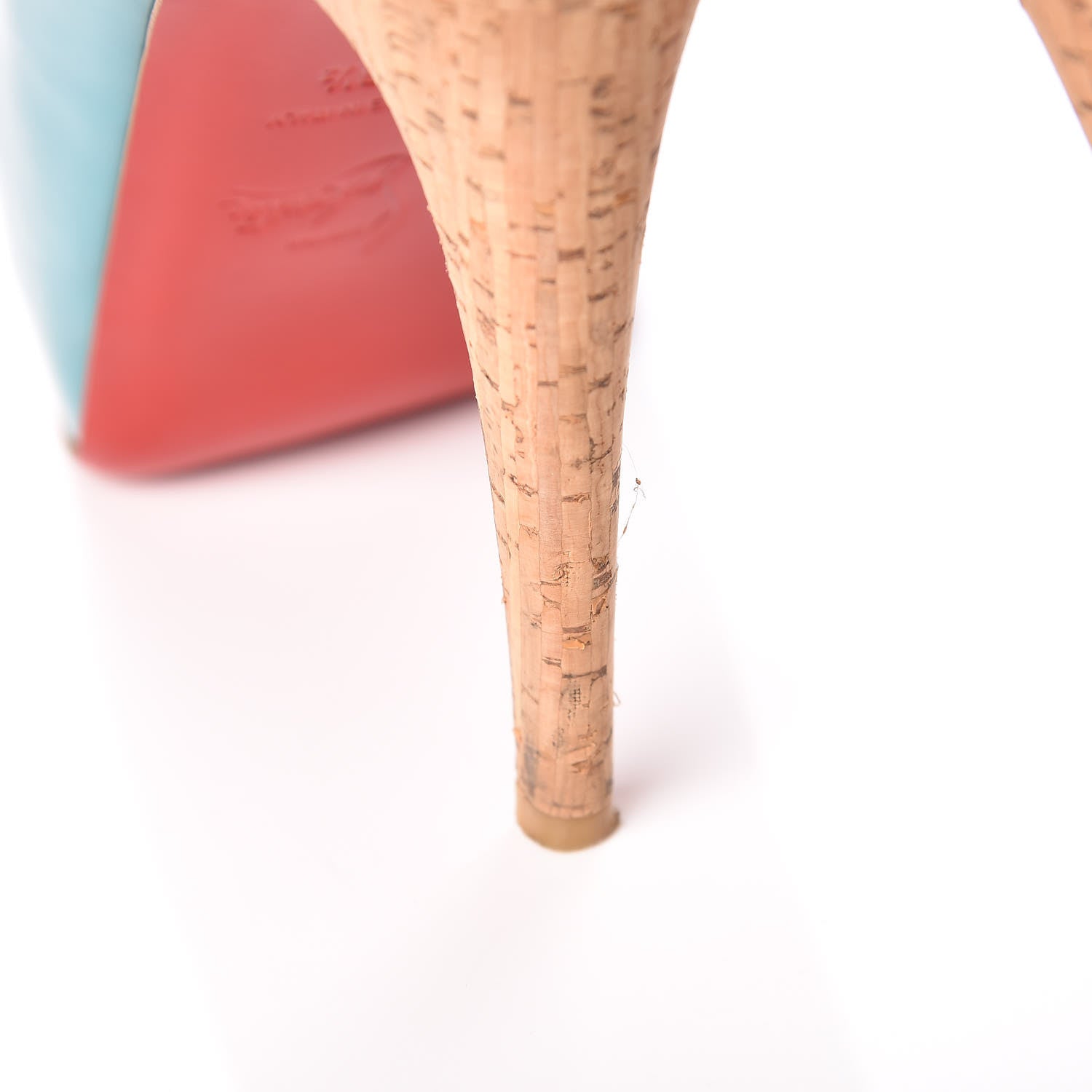 Christian Louboutin Patent Cork So Private 120 Pumps 38.5 Blue 15 of 16