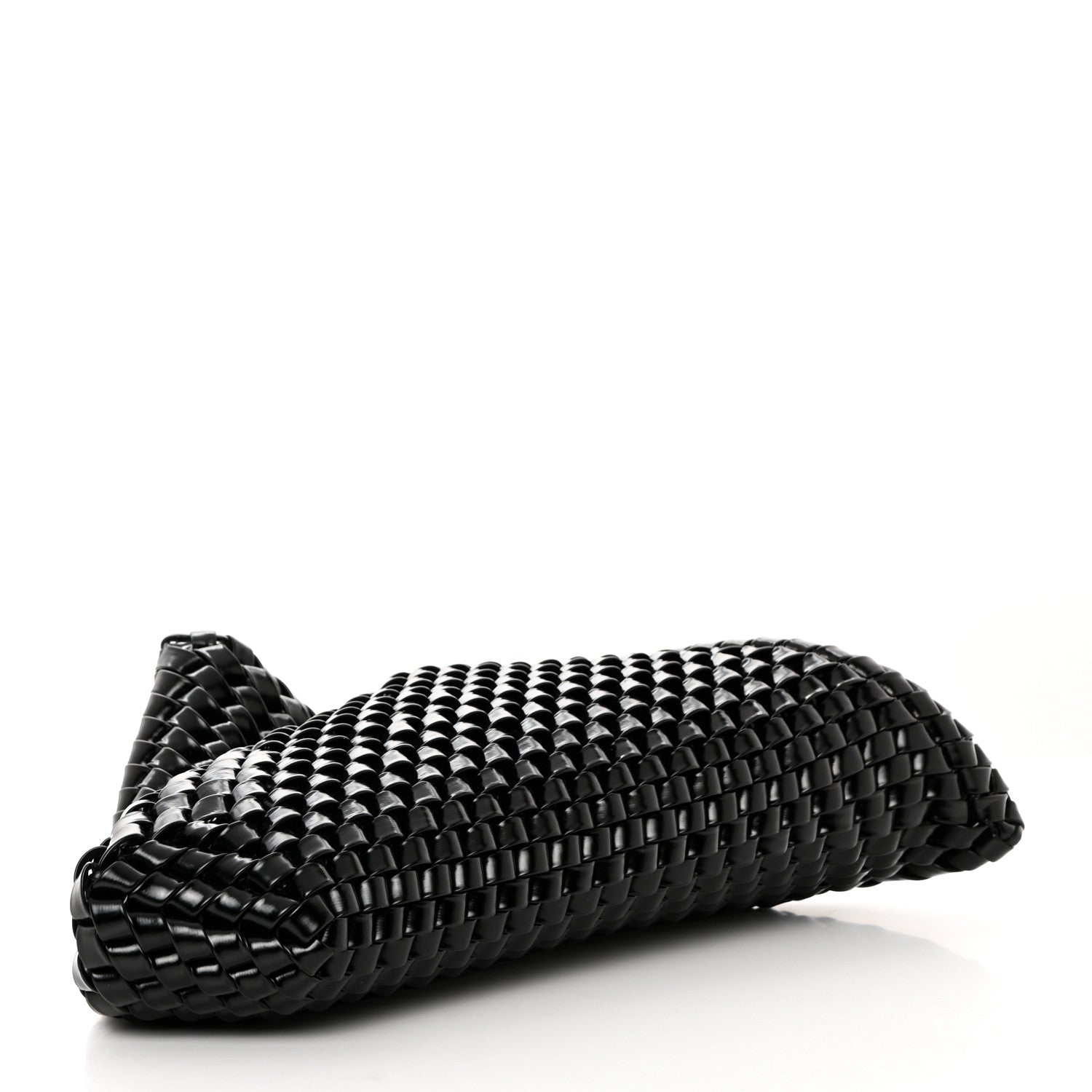 Bottega Veneta Calfskin Intrecciato Structure Clutch Black 4 of 7