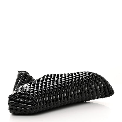 Bottega Veneta Calfskin Intrecciato Structure Clutch Black 4 of 7