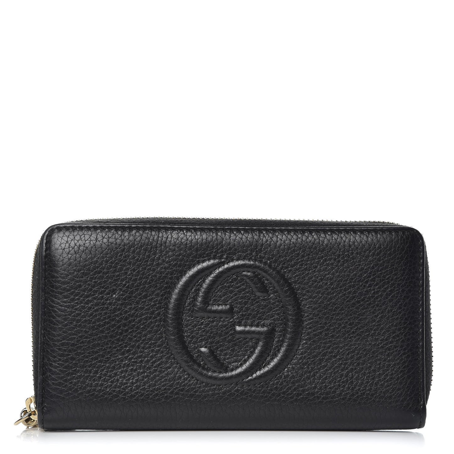 Calfskin Soho Zip Around Wallet Black