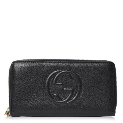Gucci Calfskin Soho Zip Around Wallet Black 1 of 9