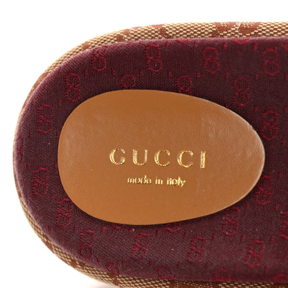 Gucci Canvas GG Monogram Angelina Platform Slide Sandals 38.5 Beige Ruggine 7 of 9