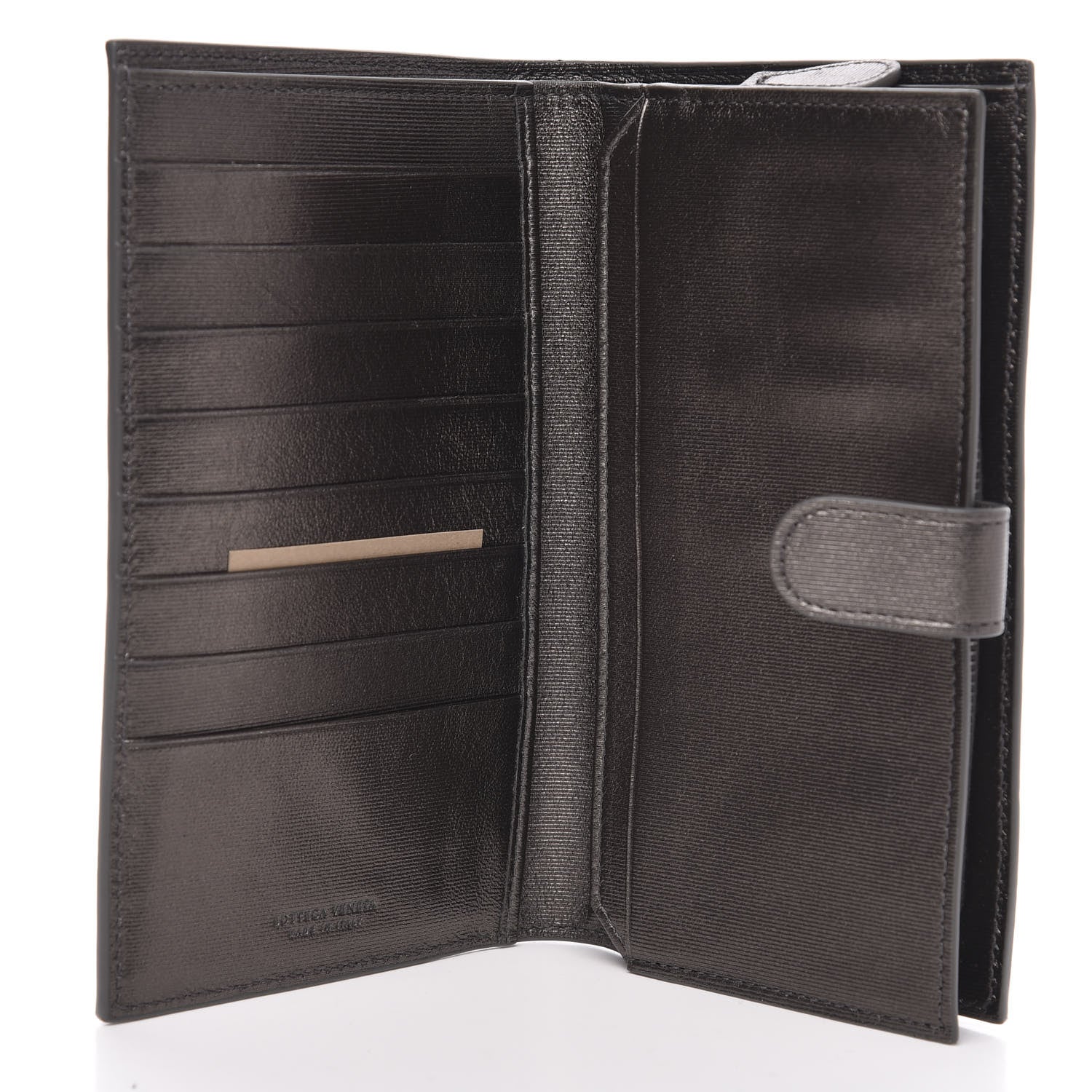 Bottega Veneta Metallic Nappa Intrecciato Continental Wallet Steel 6 of 9
