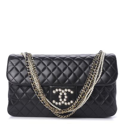 Chanel Lambskin Medium Westminster Pearl Flap Black 1 of 11