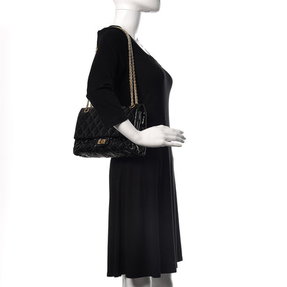 Chanel Distressed Patent Quilted 2.55 Reissue 226 Flap Black 2 of 11