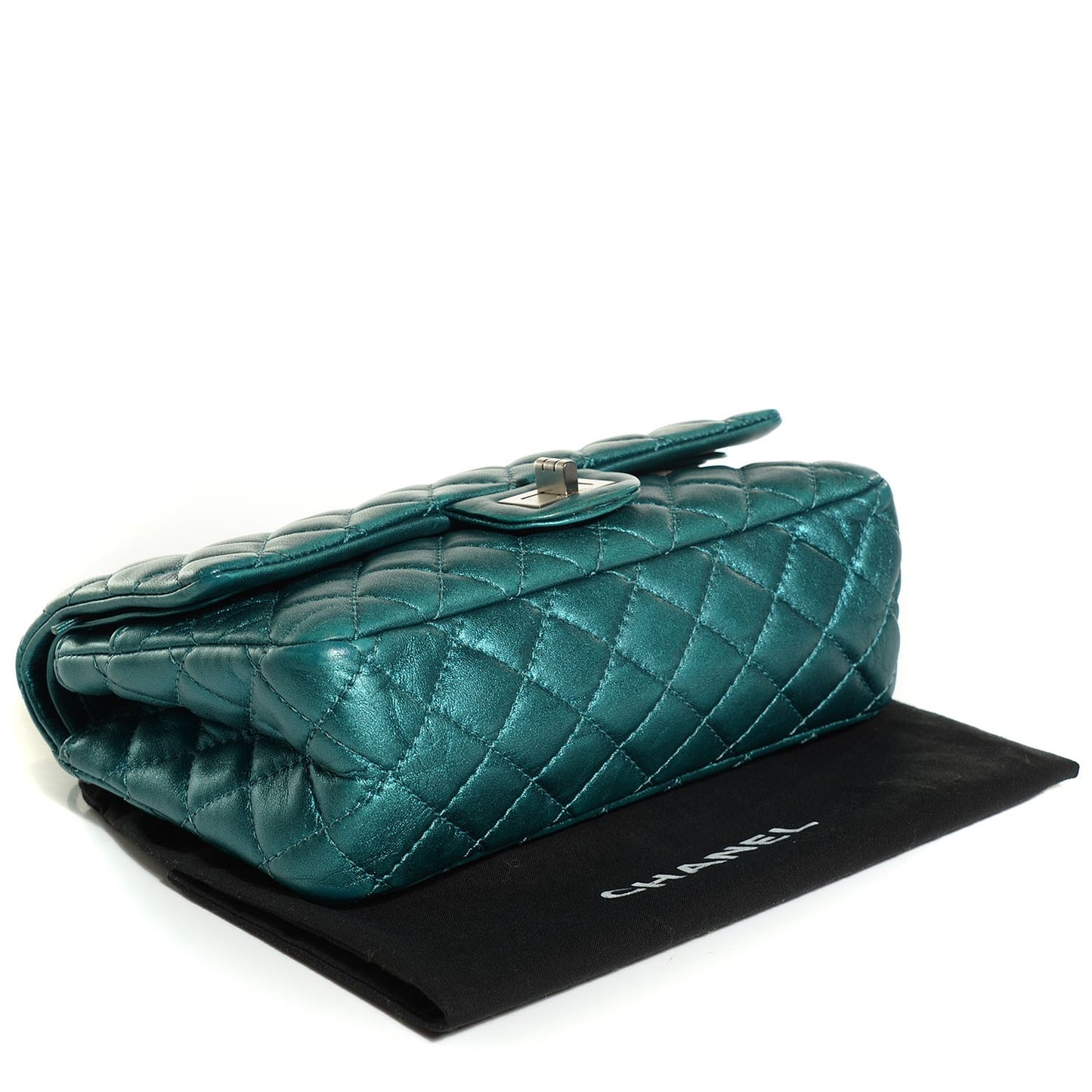 Metallic Calfskin 2.55 Reissue 225 Flap Turquoise