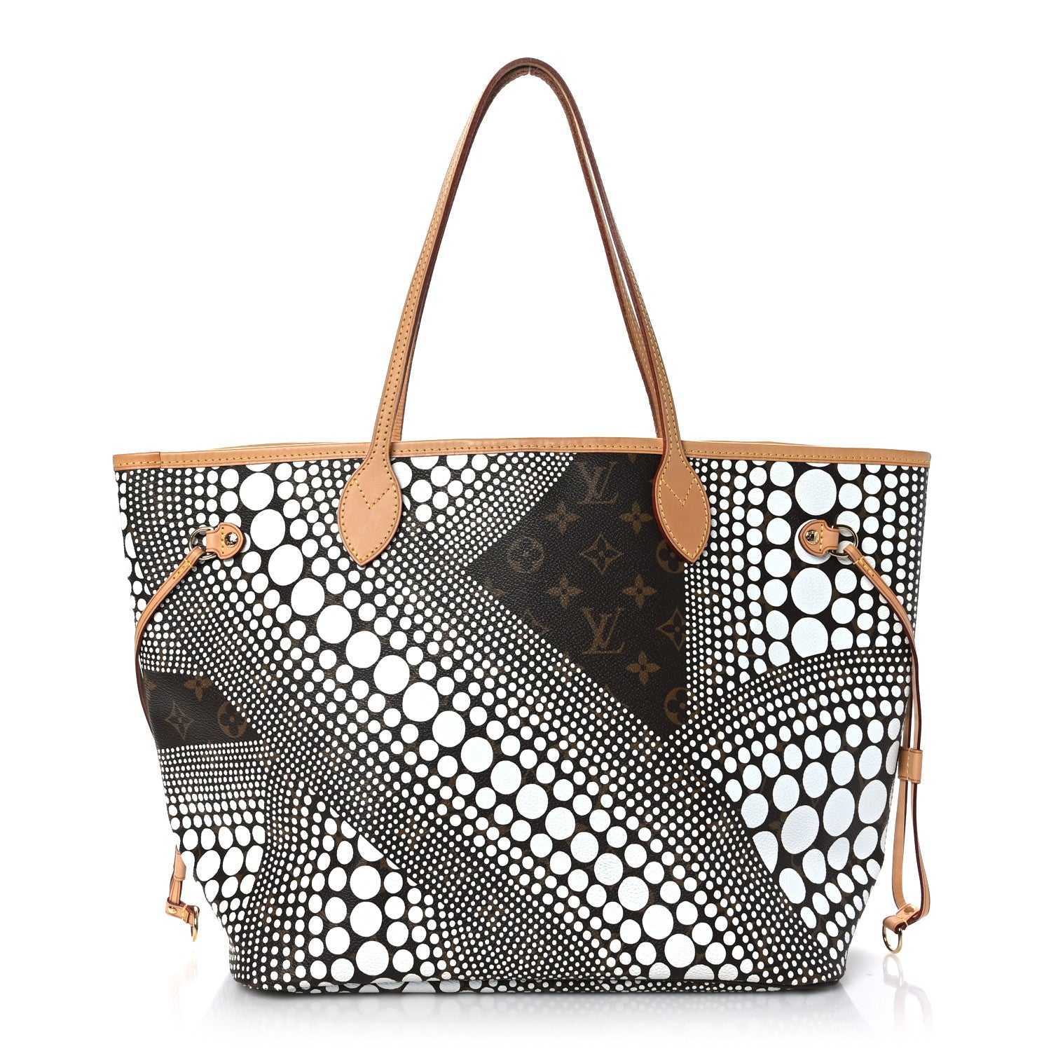 Louis Vuitton Monogram Kusama Waves Neverfull MM White 1 of 9
