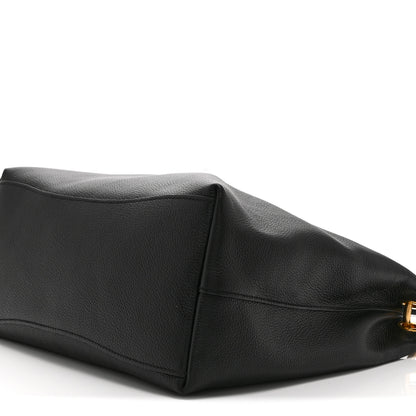 Prada Vitello Phenix Embossed Logo Hobo Black 10 of 10
