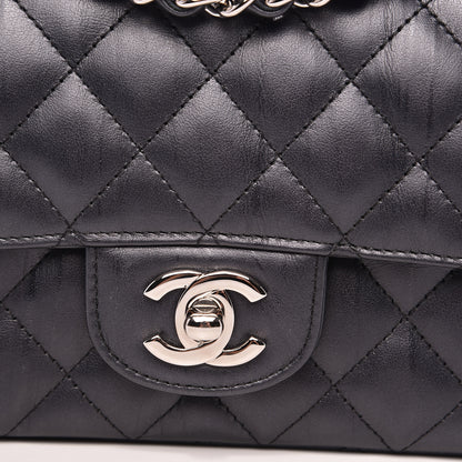 Chanel Iridescent Calfskin Quilted Mini Rectangular Flap Charcoal 8 of 11