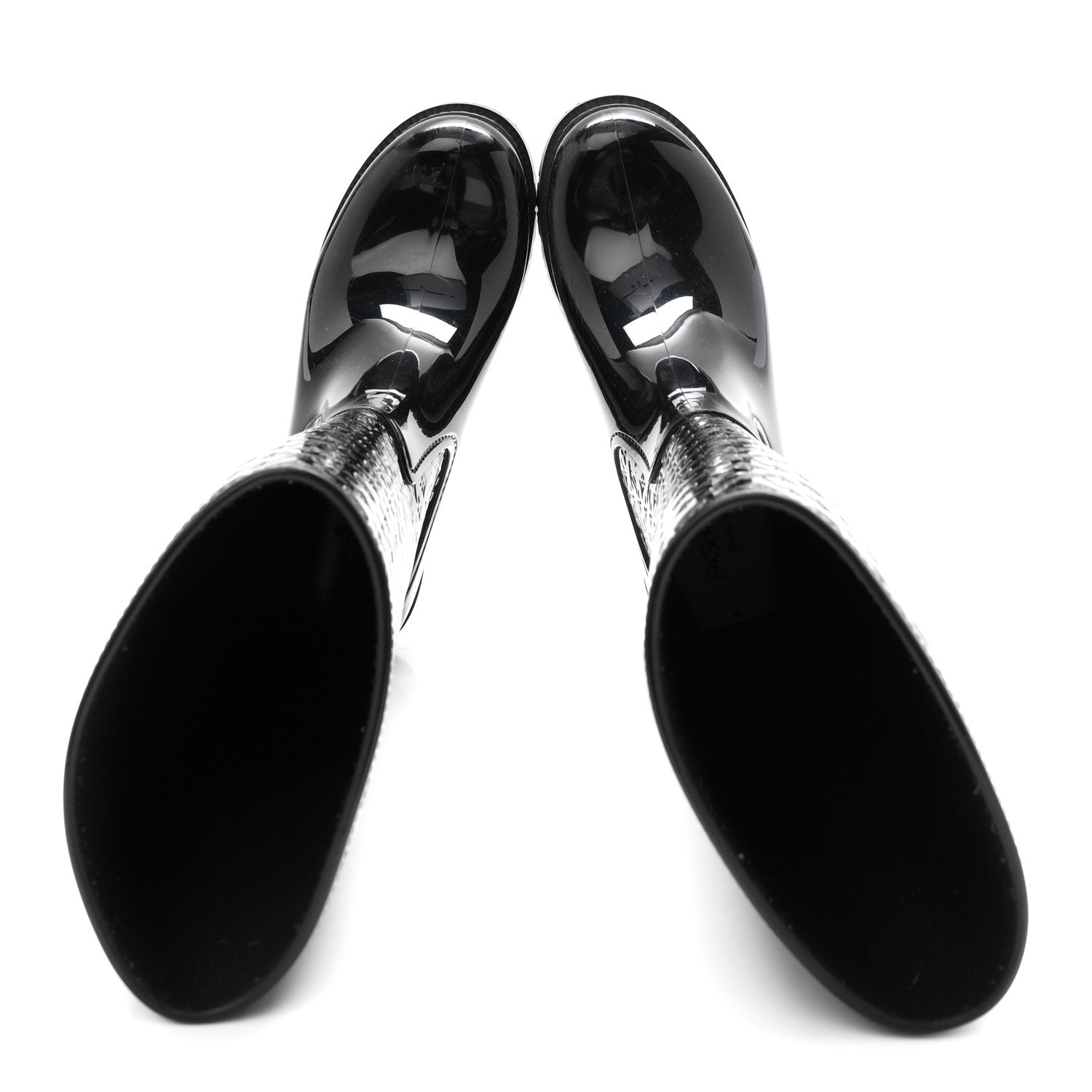 Louis Vuitton Rubber Embossed Monogram Splash Rain Boots 38 Black 2 of 8