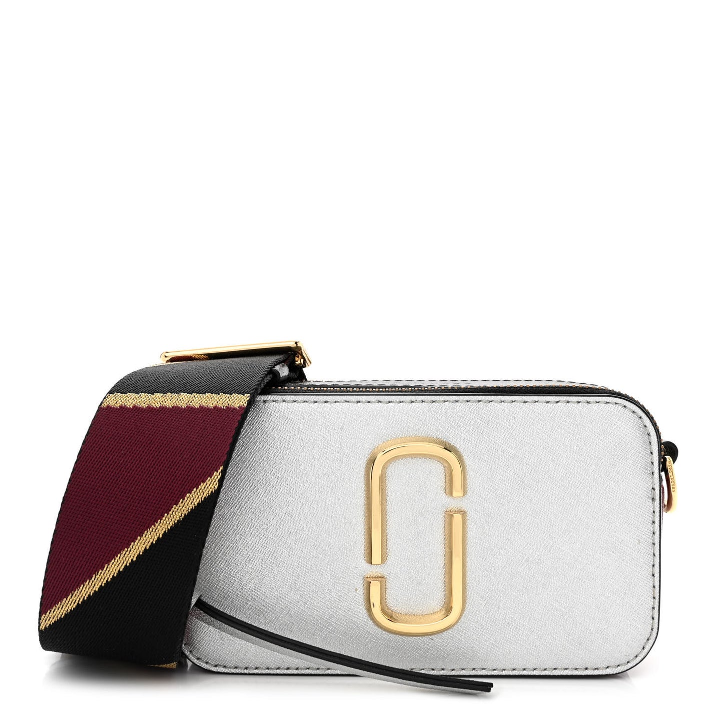 Saffiano Small Snapshot Camera Bag Silver Multicolor