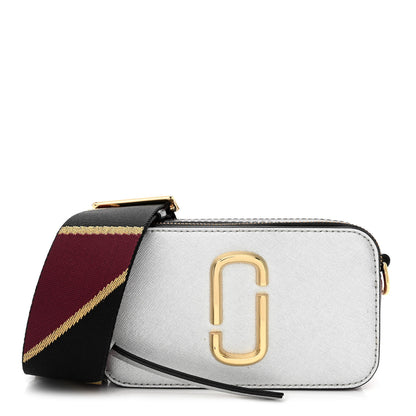 Marc Jacobs Saffiano Small Snapshot Camera Bag Silver Multicolor 1 of 11