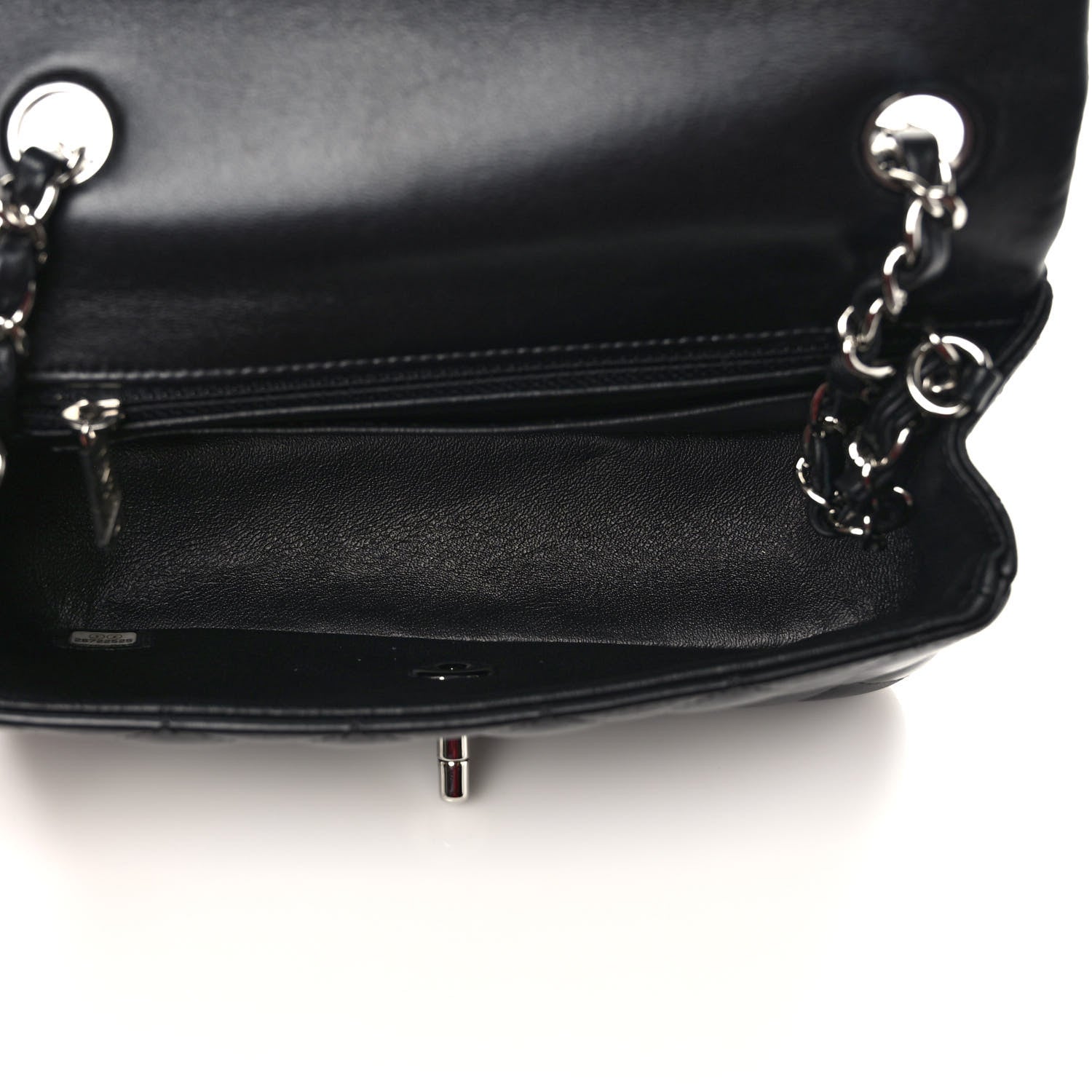 Chanel Lambskin Quilted Mini Rectangular Flap Black 5 of 10