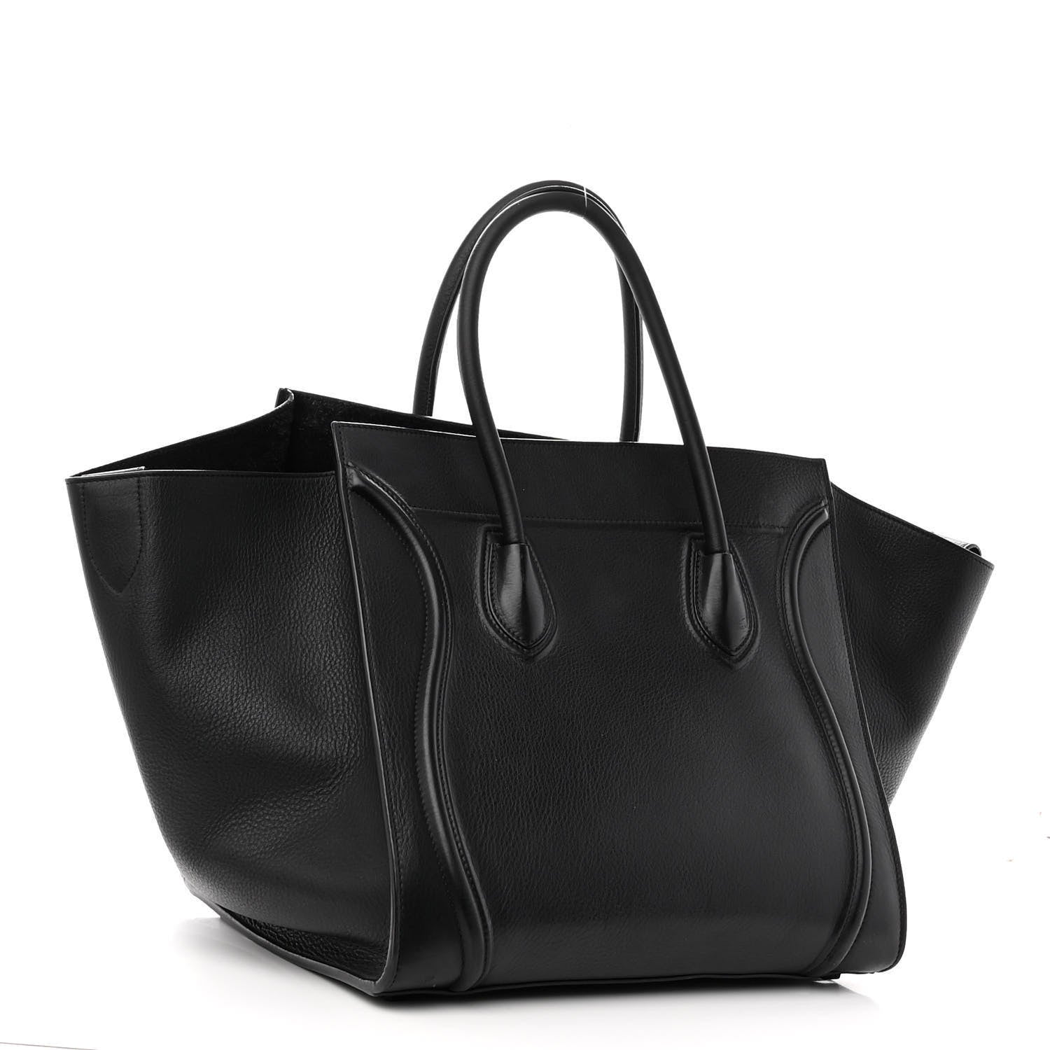 Celine Supple Calfskin Medium Phantom Luggage Black 3 of 10