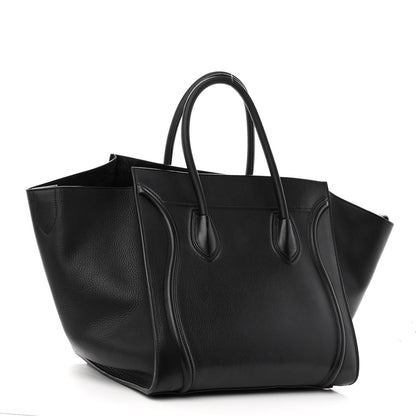 Celine Supple Calfskin Medium Phantom Luggage Black 3 of 10