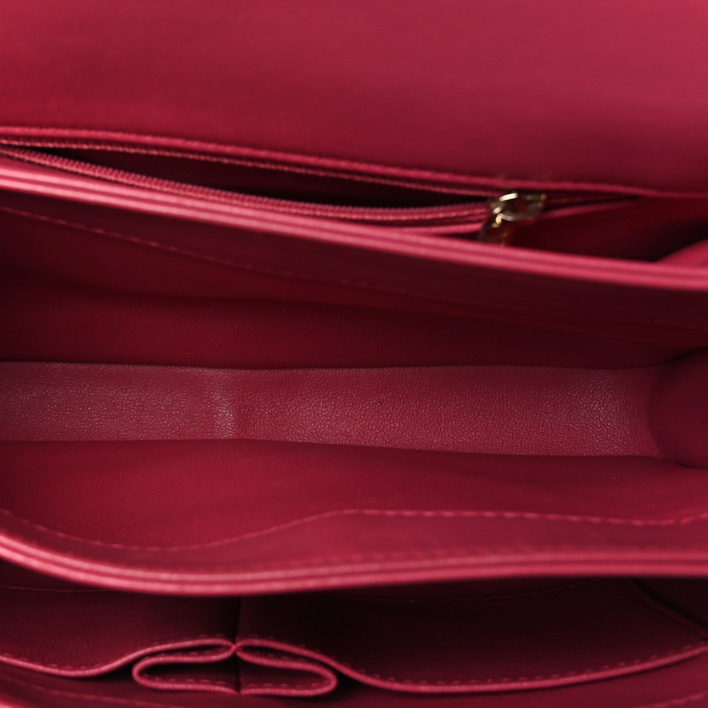 Lambskin Quilted Small Trendy CC Flap Dual Handle Bag Dark Pink