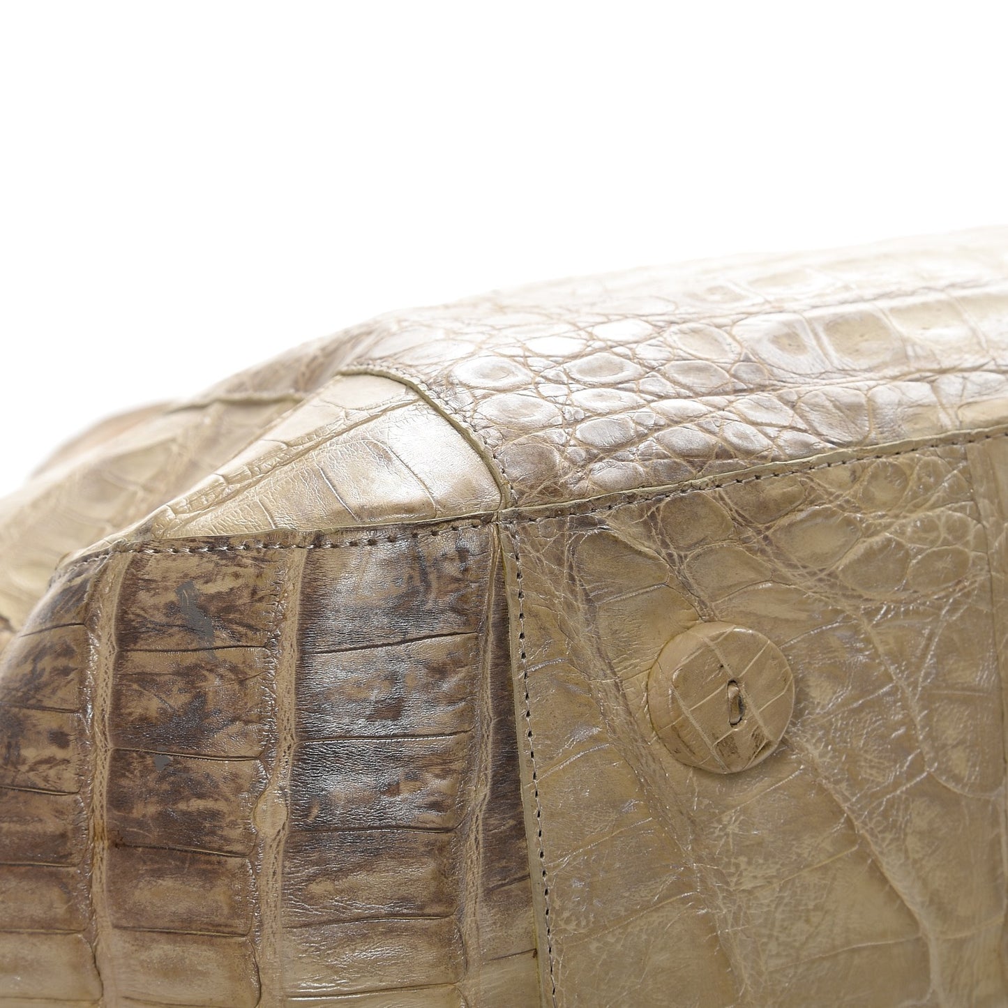 Crocodile Tote Silver