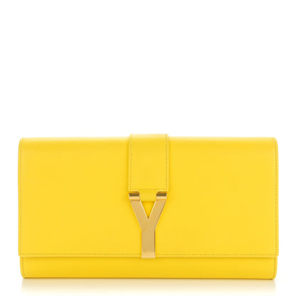 Saint Laurent Calfskin Classic Y Ligne Clutch Soleil 1 of 7