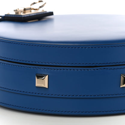 Salvatore Ferragamo Calfskin Round Studio Crossbody Blue 5 of 9