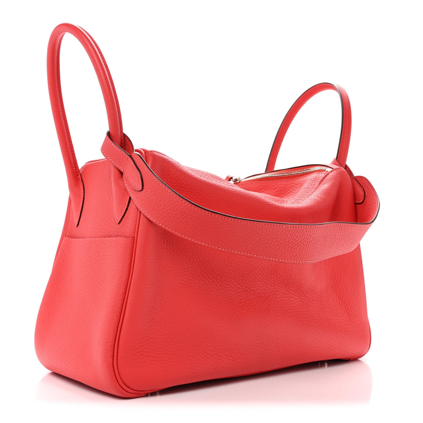Taurillon Clemence Lindy 34 Rouge Pivoine
