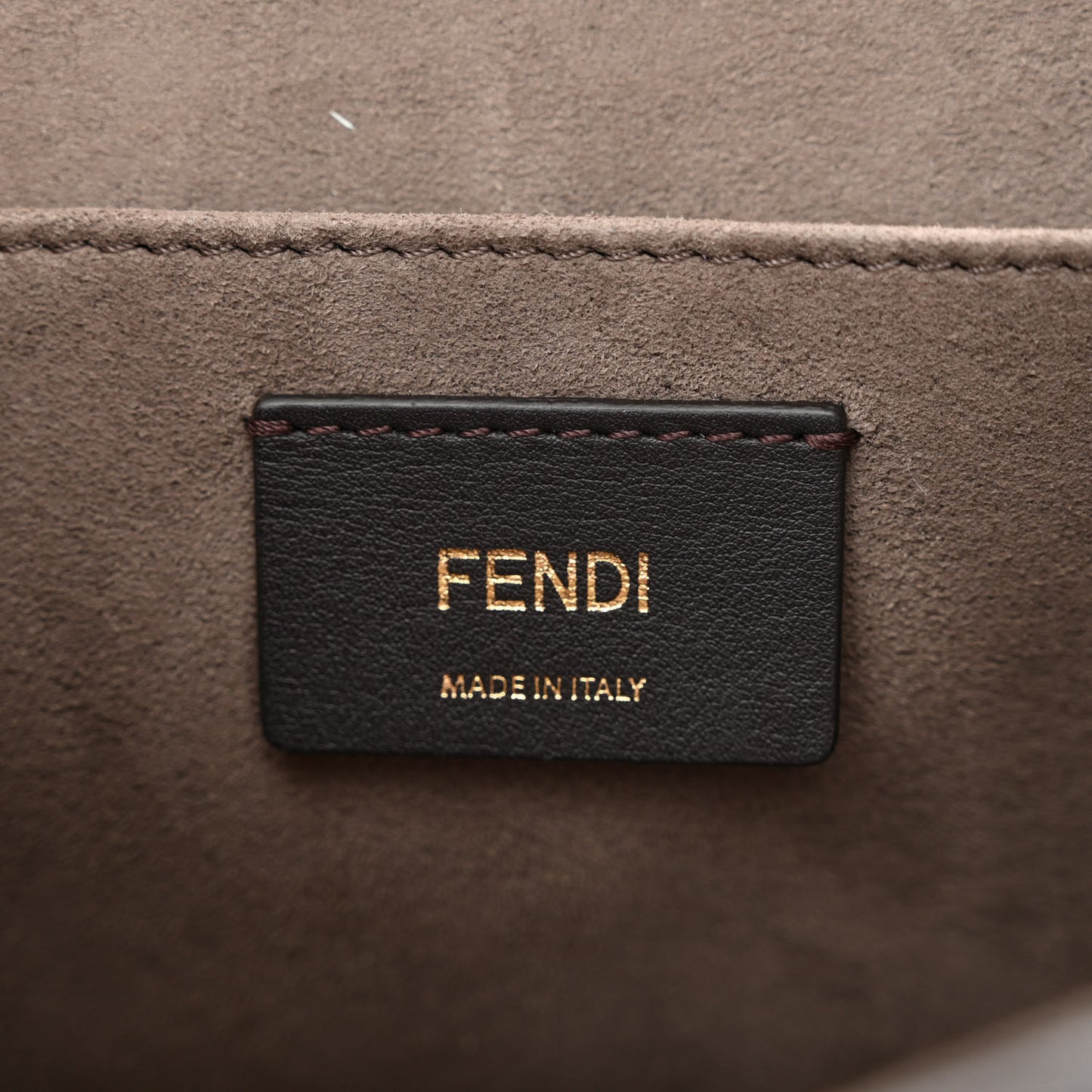 Vitello Century F is Fendi Bi-Color FF 1974 Embossed Kan I Shoulder Bag Fragola Maya Black