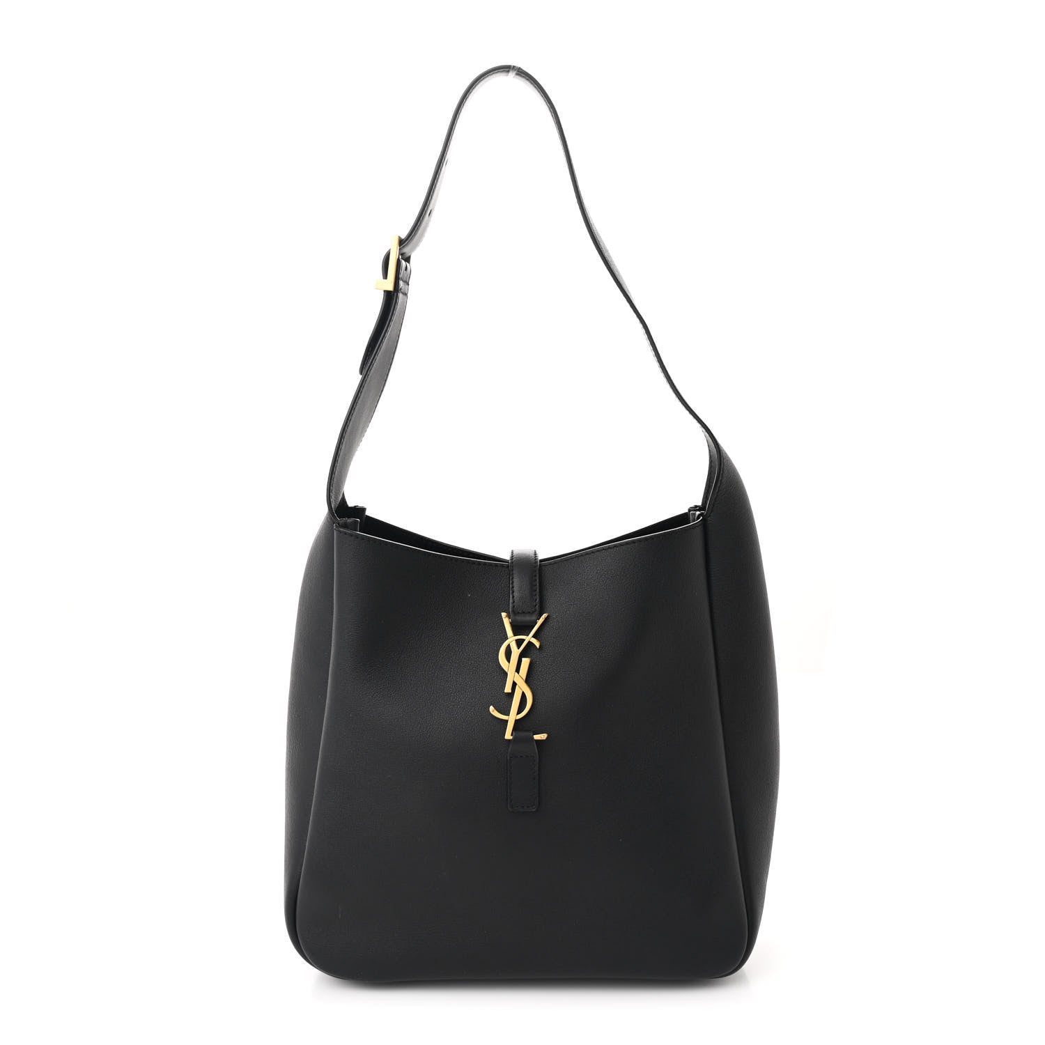 Saint Laurent Smooth Calfskin Small Le 5 A 7 Soft Hobo Black 1 of 10