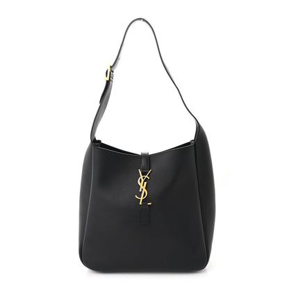 Saint Laurent Smooth Calfskin Small Le 5 A 7 Soft Hobo Black 1 of 10