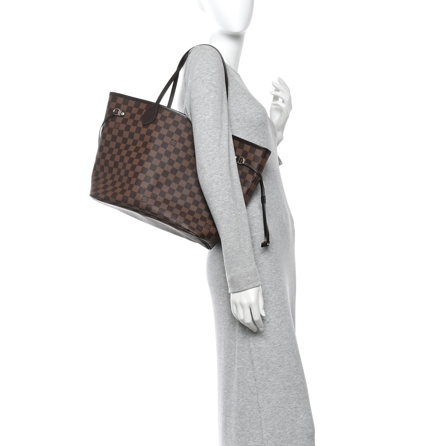 Louis Vuitton Damier Ebene Neo Neverfull MM Rose Ballerine 2 of 11