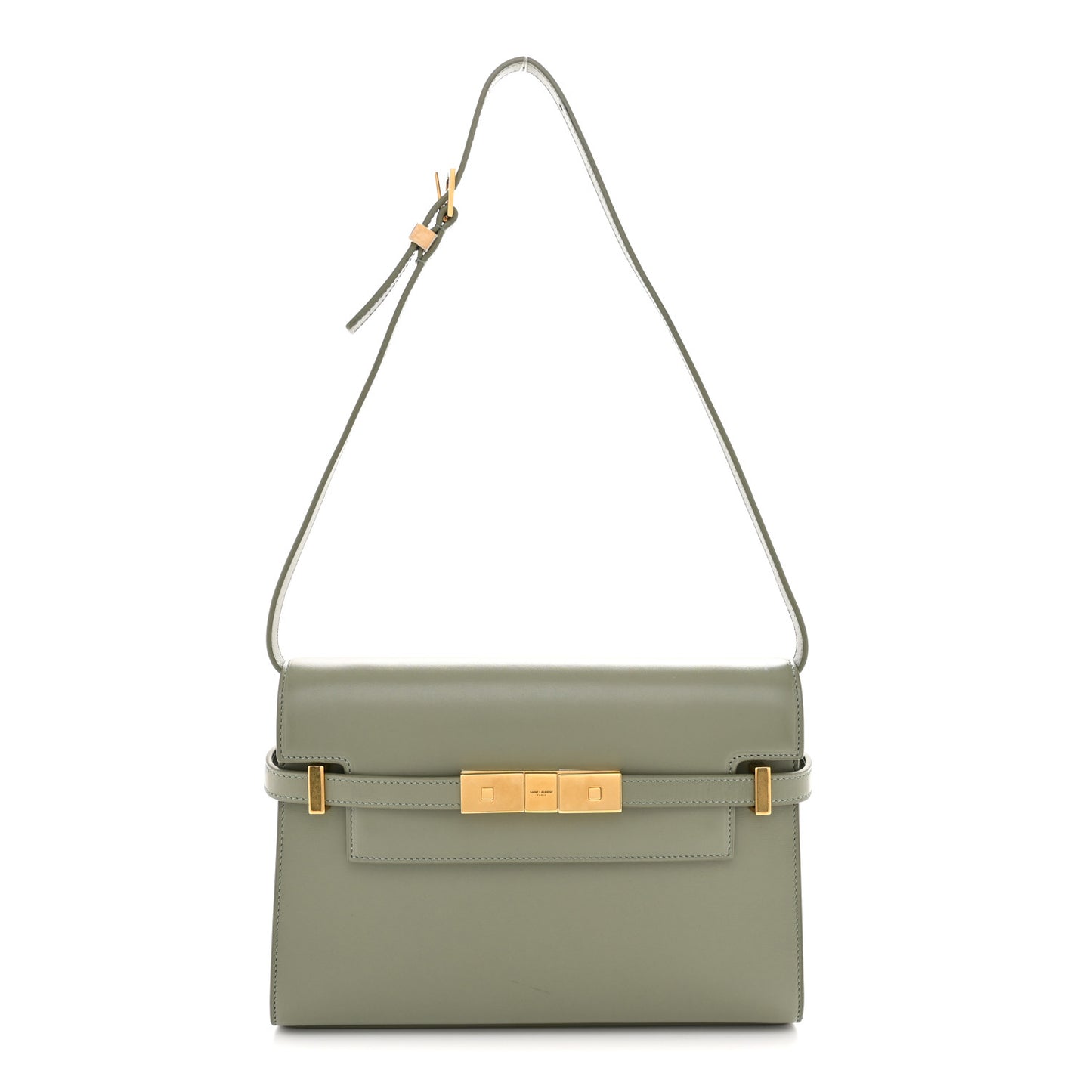 Smooth Calfskin Small Manhattan Shoulder Bag Light Green