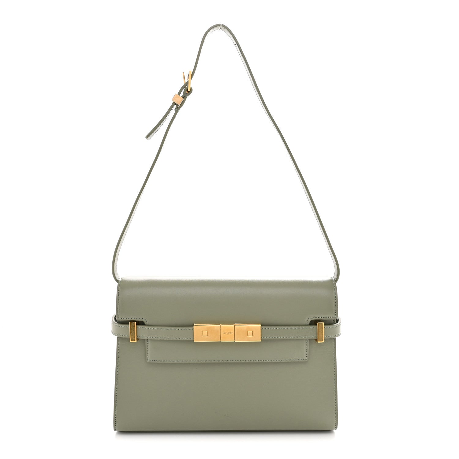 Saint Laurent Smooth Calfskin Small Manhattan Shoulder Bag Light Green 1 of 12