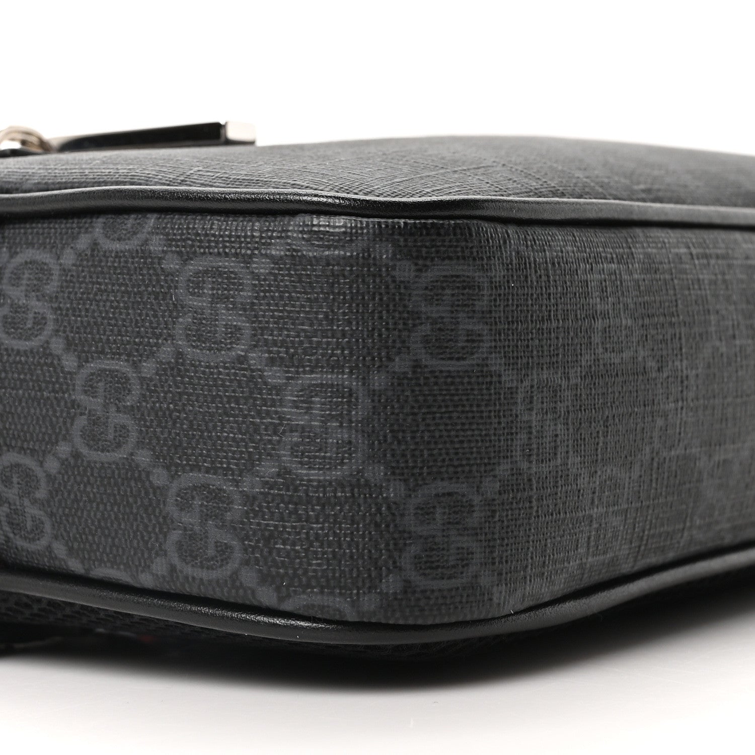 Gucci Soft GG Supreme Monogram Web Belt Bag Black Grey 9 of 10