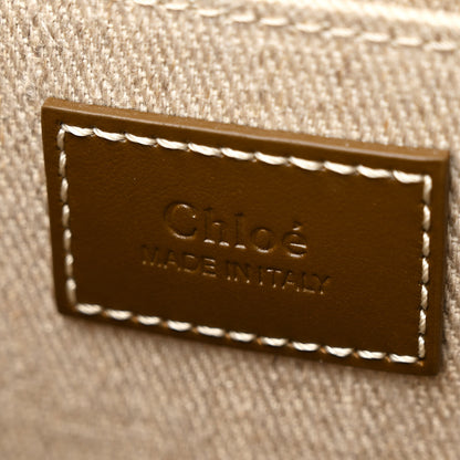 Chloe Linen Calfskin Medium Woody Ribbon Tote Bronze Brown 6 of 11