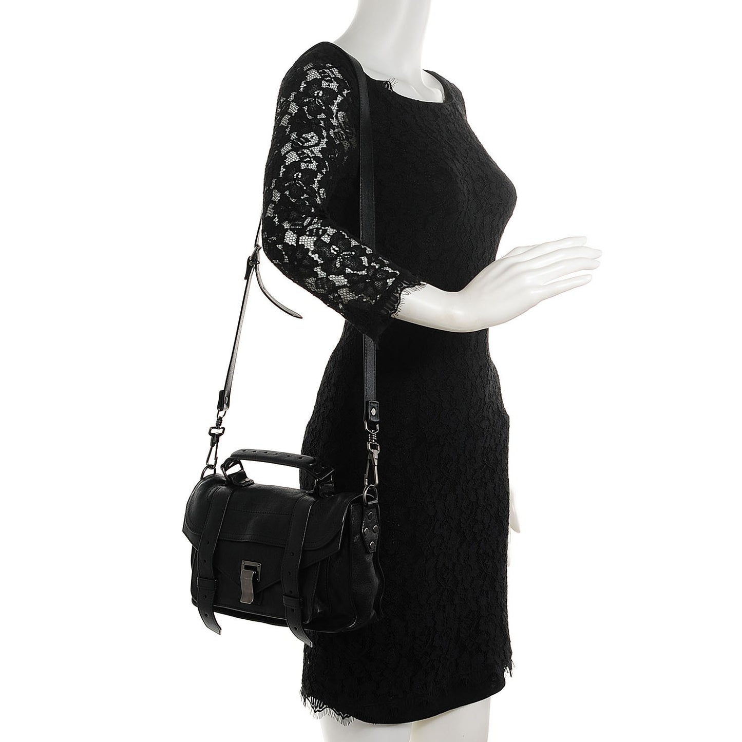 Lambskin Tiny PS1 Satchel Black