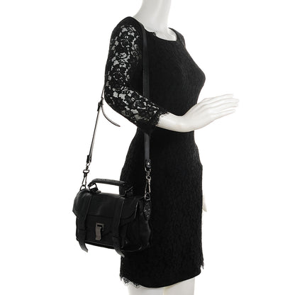 Proenza Schouler Lambskin Tiny PS1 Satchel Black 2 of 13