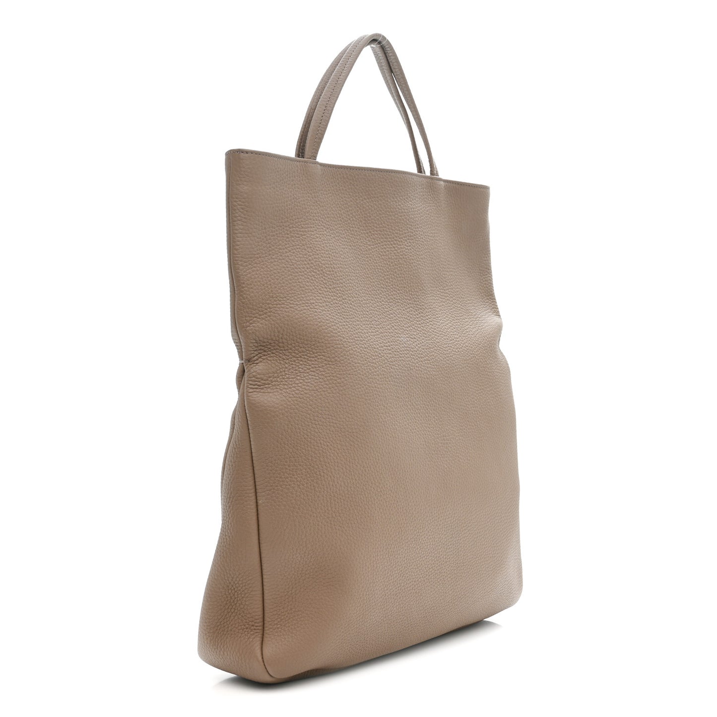 Matte Grained Calfskin Everett Tote Taupe