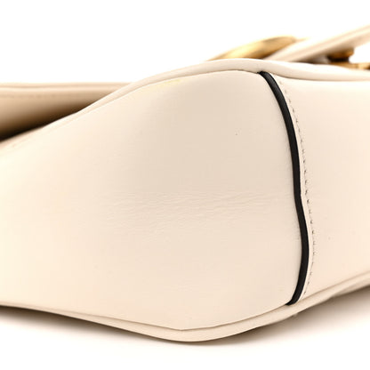 Gucci Calfskin Matelasse Small GG Marmont Shoulder Bag White 9 of 12