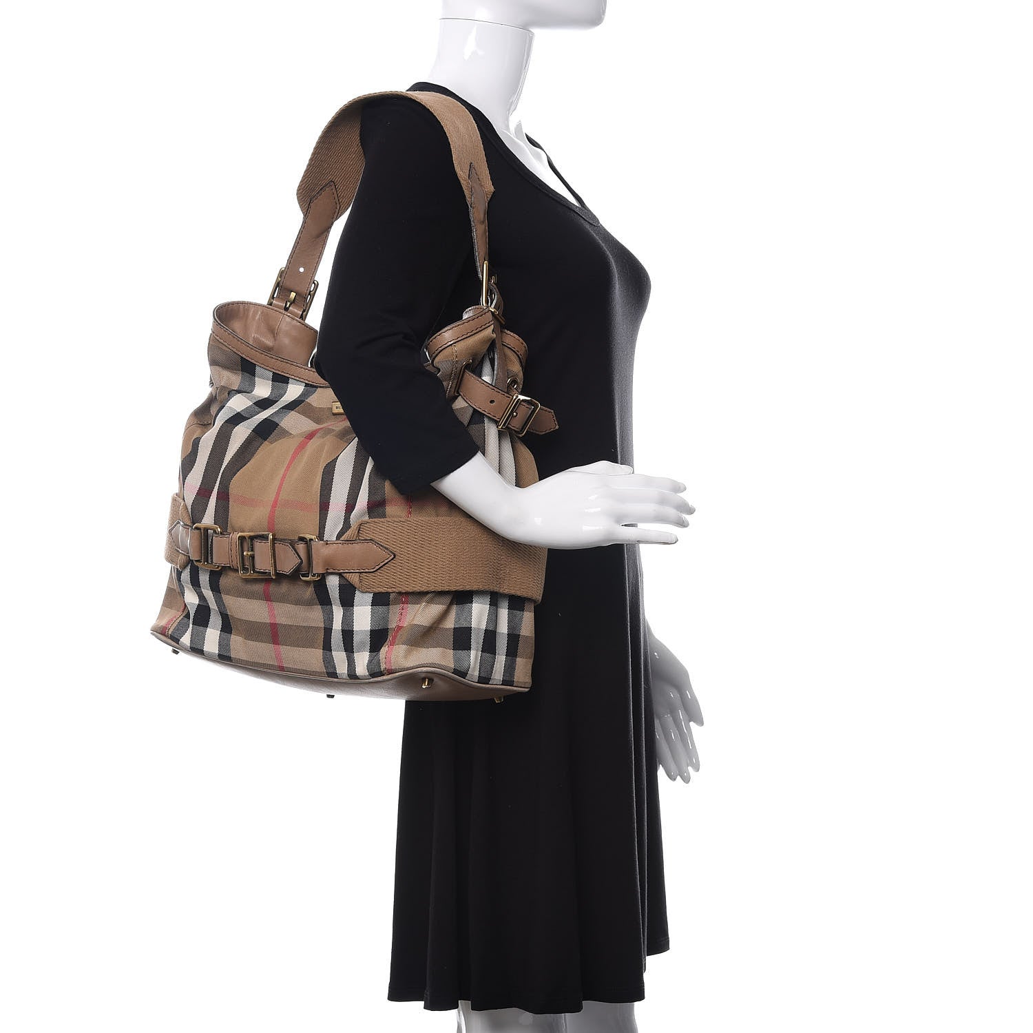 Burberry House Check Sheldon Tote Tan 2 of 13