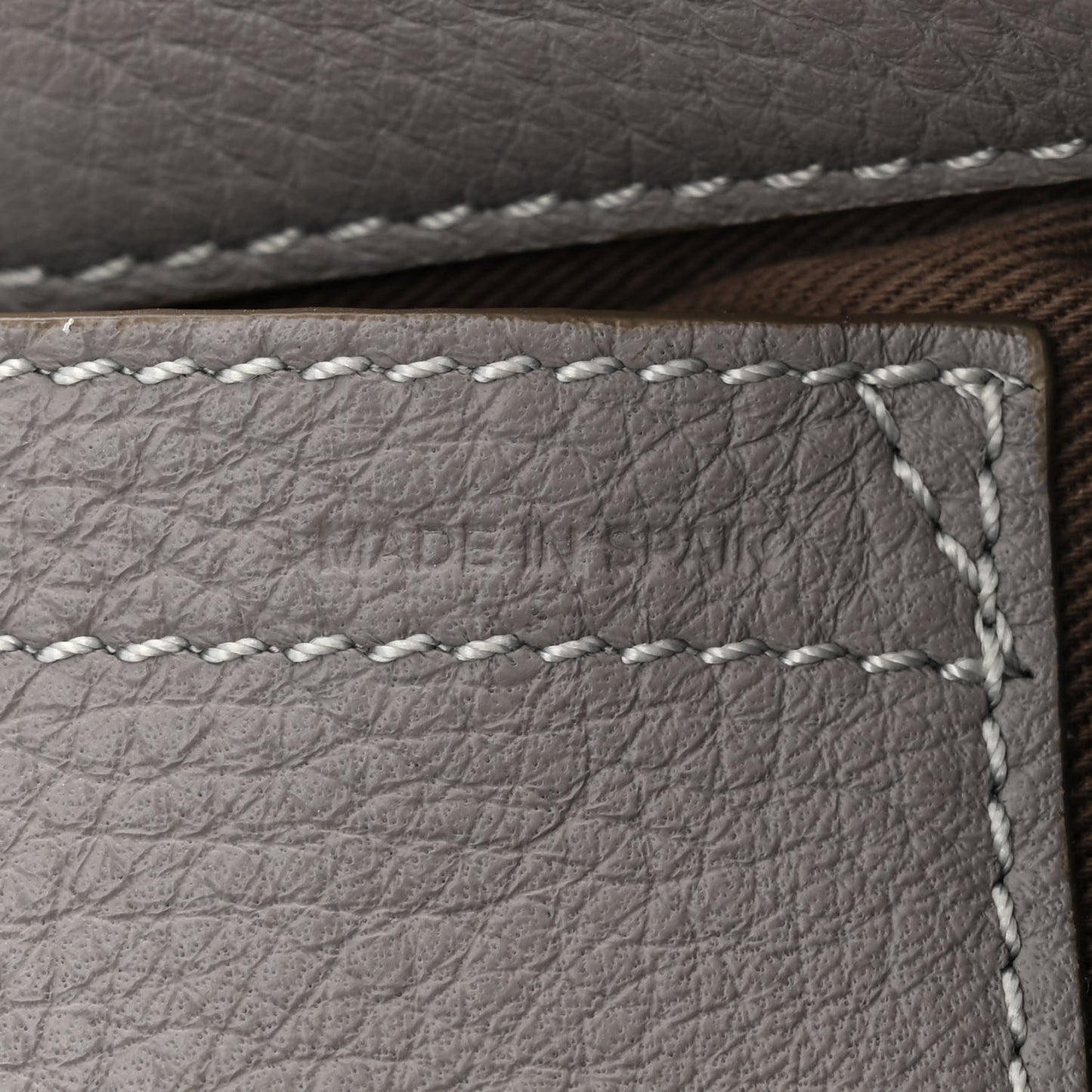 Grained Calfskin Small Marcie Saddle Bag Cashmere Grey
