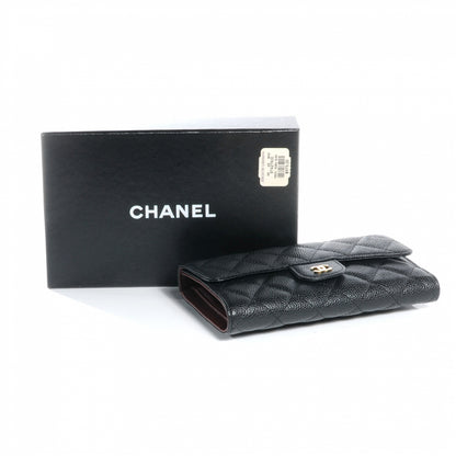Chanel Caviar Quilted Long Flap Wallet Black 9 of 9