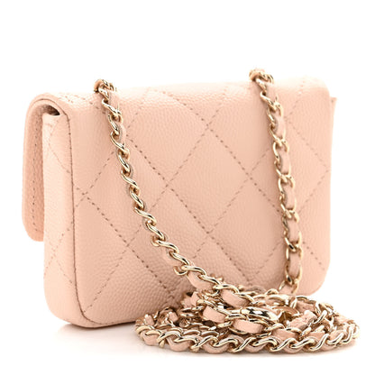 Chanel Caviar Quilted Mini Chain Belt Bag Light Beige 2 of 11