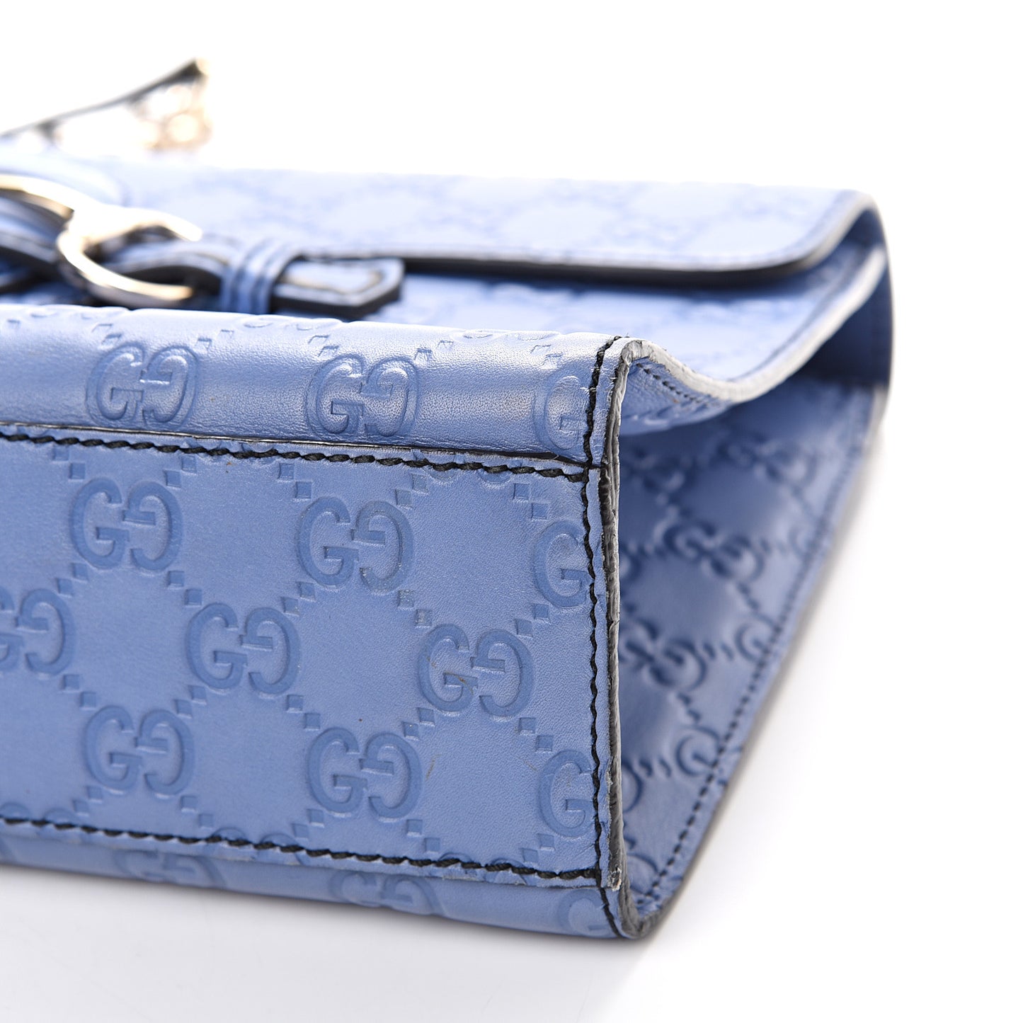 Soft Guccissima Medium Emily Chain Shoulder Bag Mineral Blue