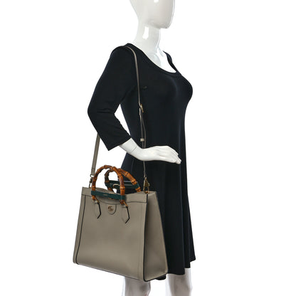 Gucci Wonka Grain Calfskin Medium Diana Tote Bag Oatmeal Vintage Green 2 of 10