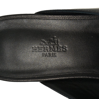 Hermes Goatskin Oz Mules 40 Black 8 of 9